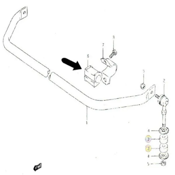 Buje De Barra Estabilizadora Delanteros Para Suzuki Vitara 1989 1998 1.6